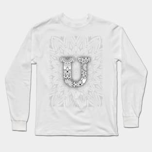 'U' Intricate Pattern Long Sleeve T-Shirt